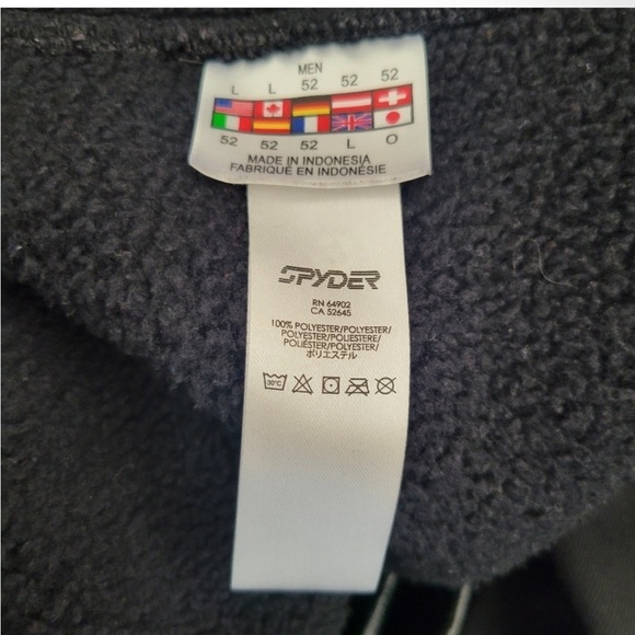 SPYDER Core Fleece Lined Full Zip Jacket in Graphite Gray Size Large - Picture 5 of 5